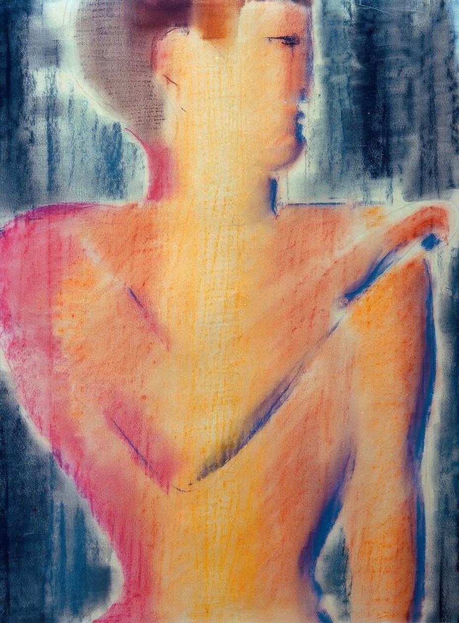 Figura maschile verso destra da Oskar Schlemmer