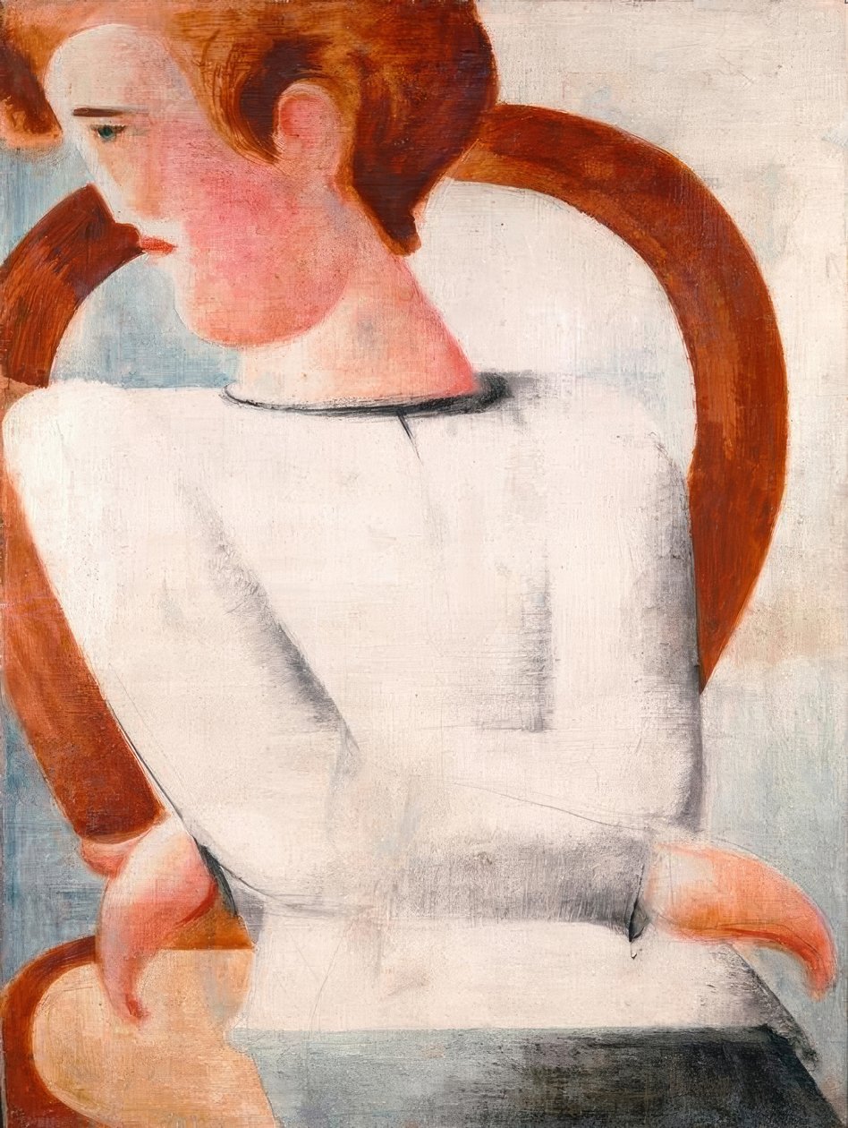 Giovane bianco su sedia ricurva da Oskar Schlemmer