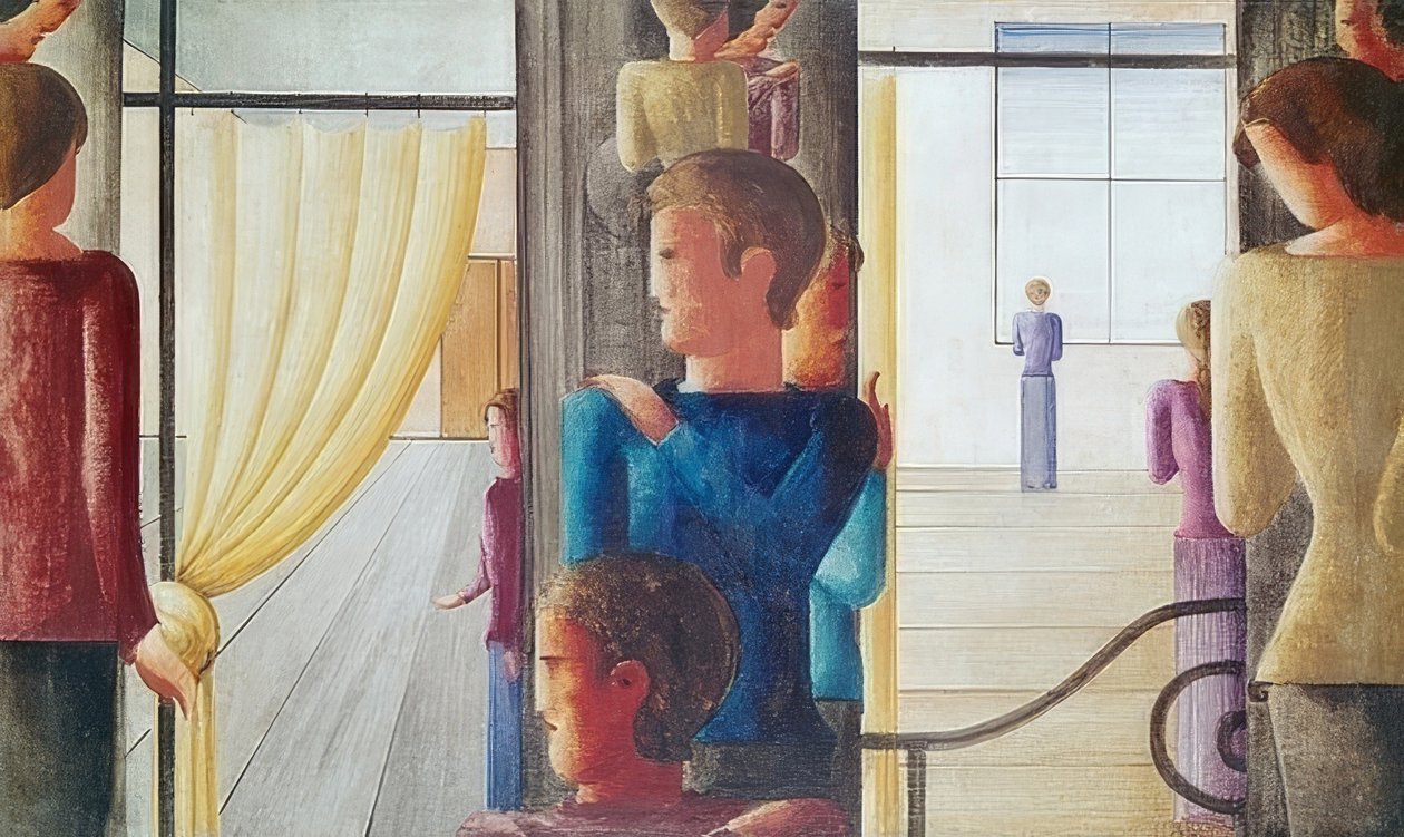 Gruppo di dodici con interni da Oskar Schlemmer