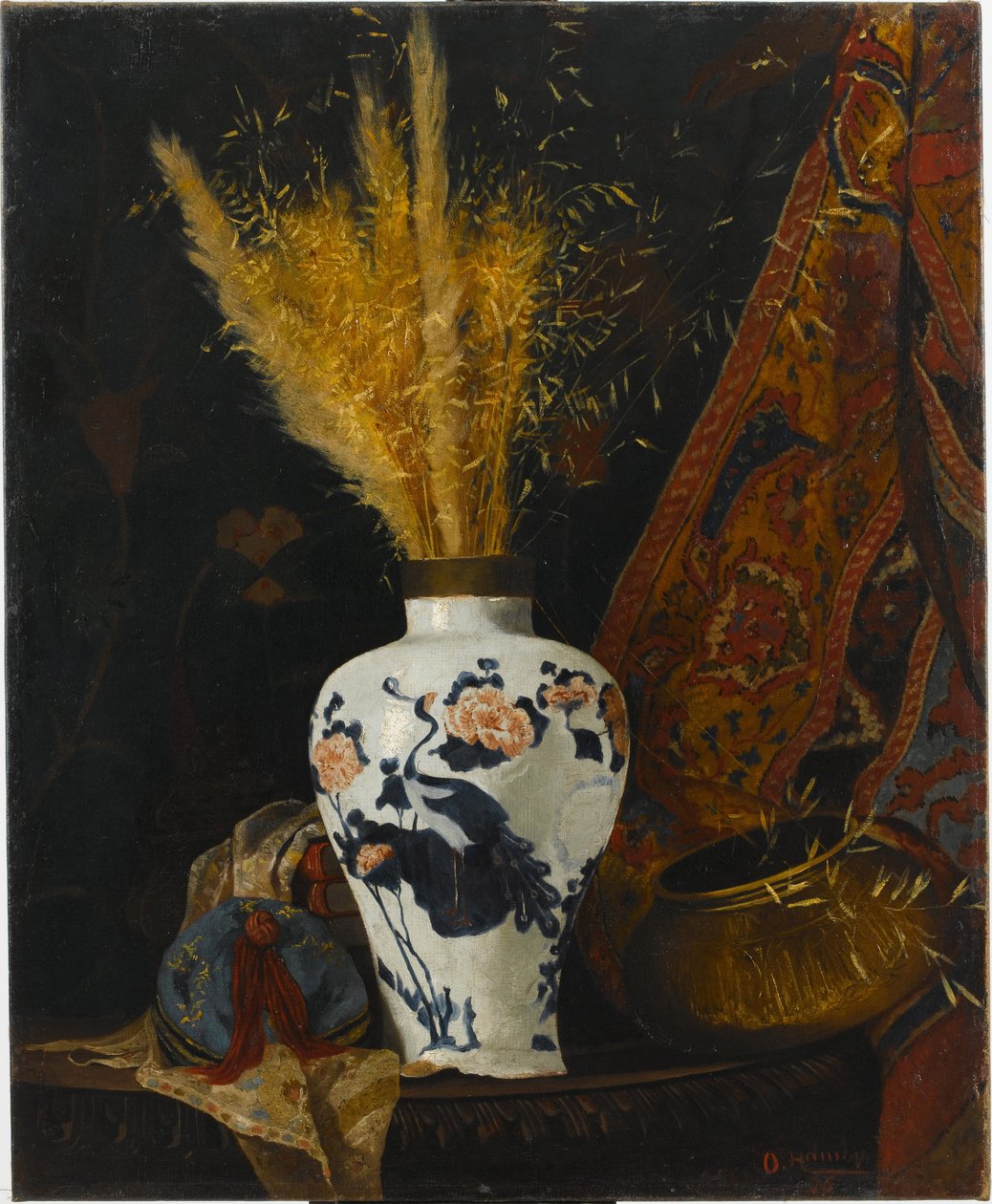 Fiori in un vaso bianco da Osman Hamdi Bey