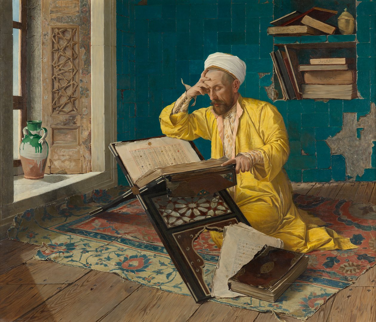 Meditando sul Corano da Osman Hamdi Bey