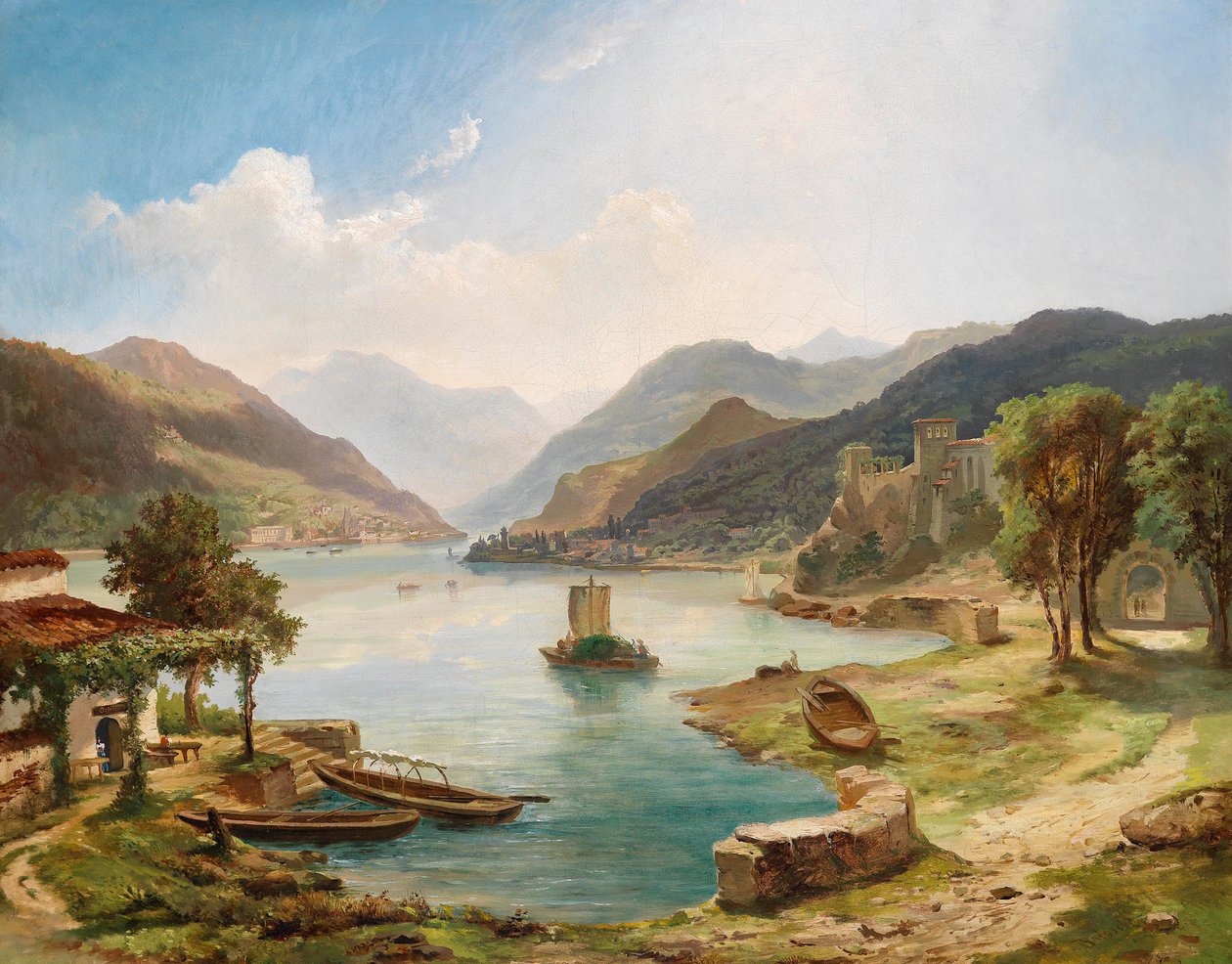 Paesaggio lacustre del nord Italia da Othmar Brioschi