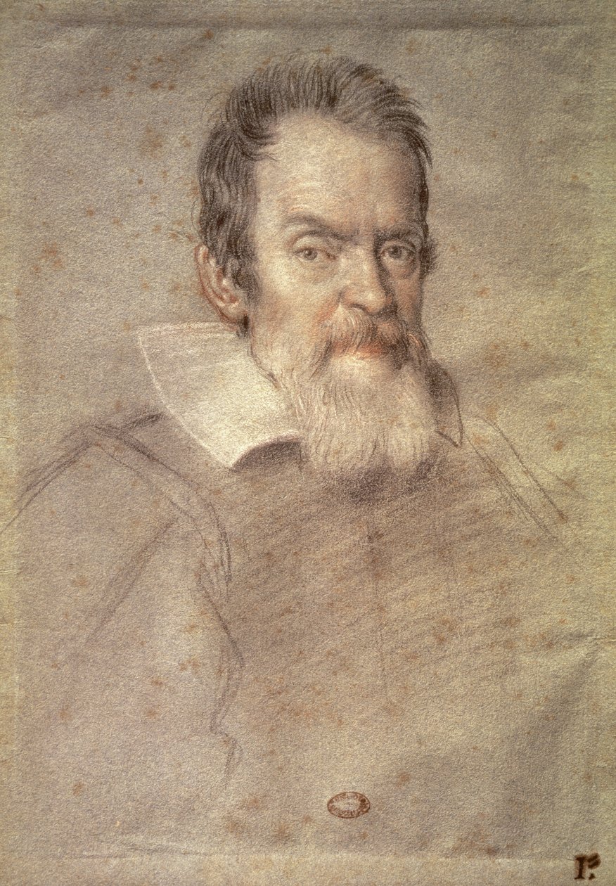 Ritratto di Galileo Galilei (1564-1642) Astronomo e Fisico da Ottavio Mario Leoni