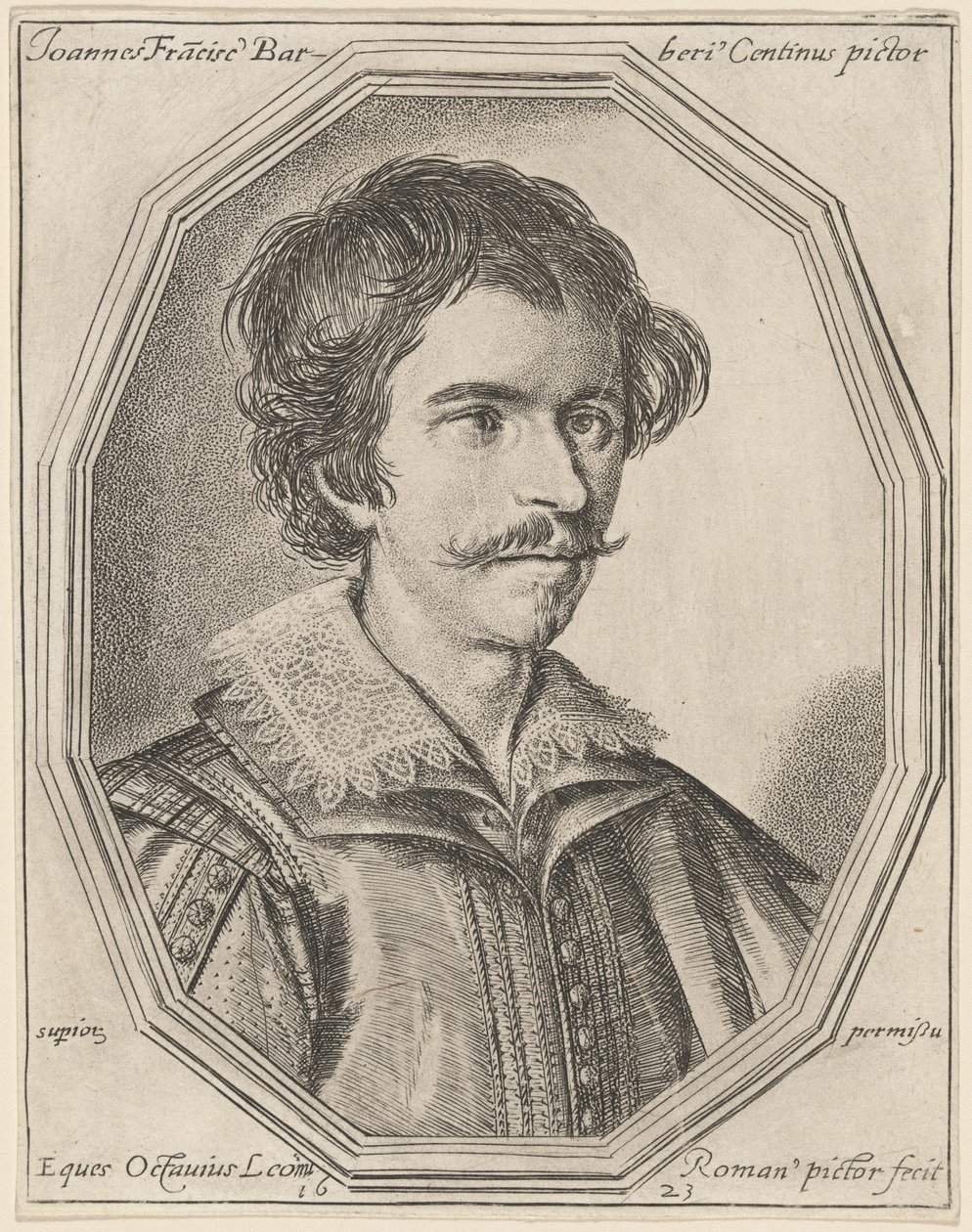 Giovanni Francesco Barbieri, detto Guercino da Ottavio Leoni