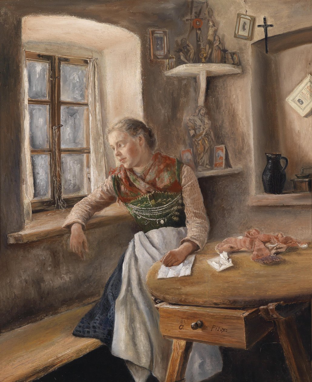 Ragazza alla finestra da Otto Piltz