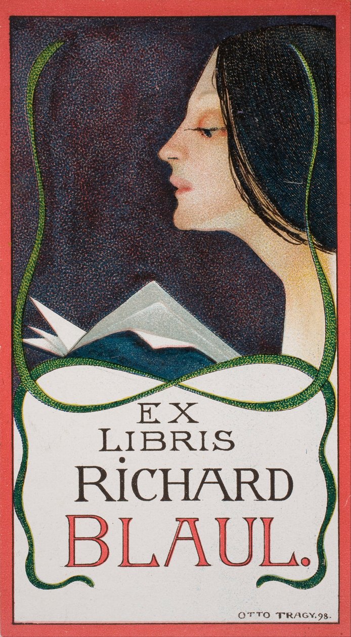 Ex libris di Richard Blaul da Otto Tragy