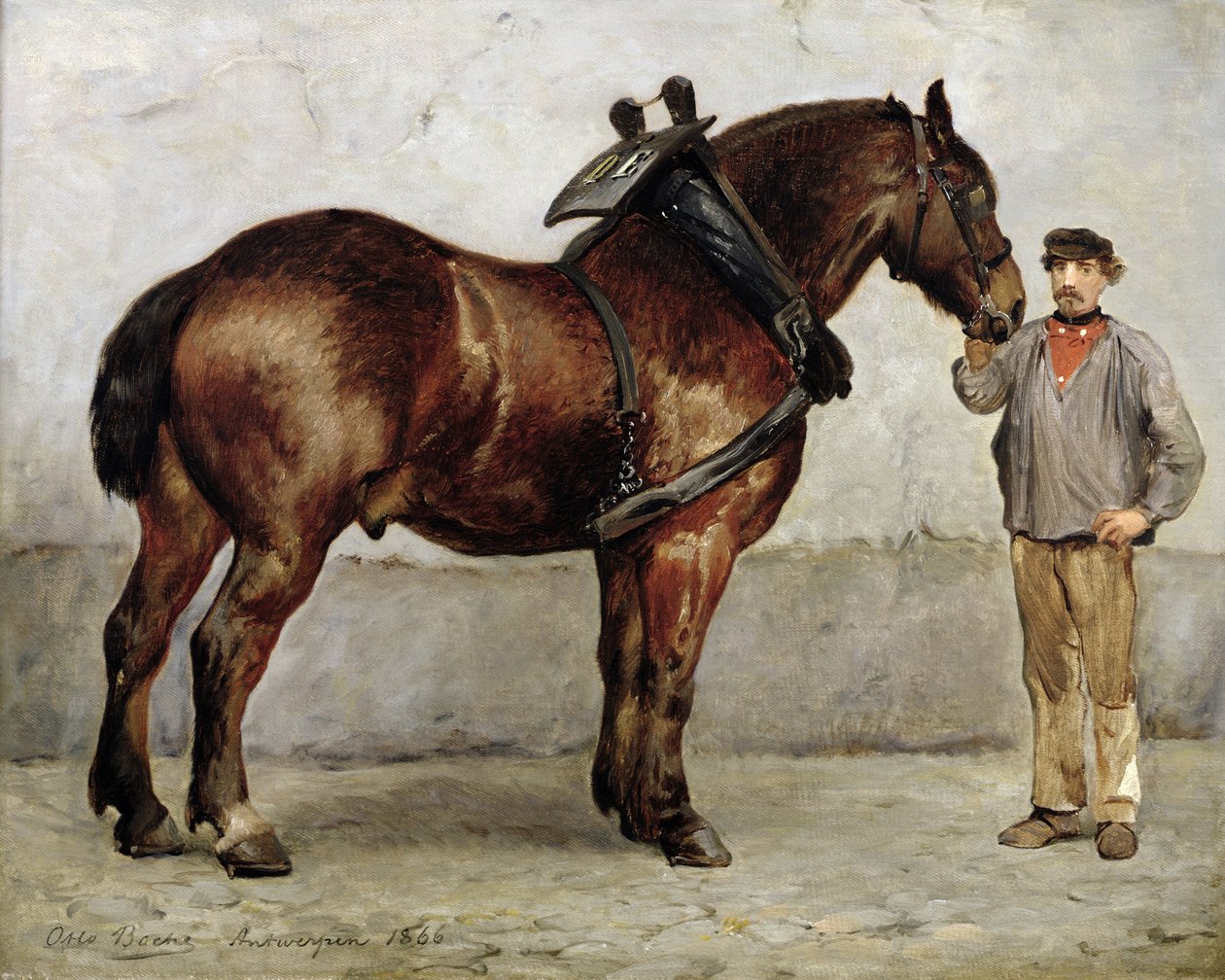 Il cavallo da lavoro, 1866 da Otto Bache