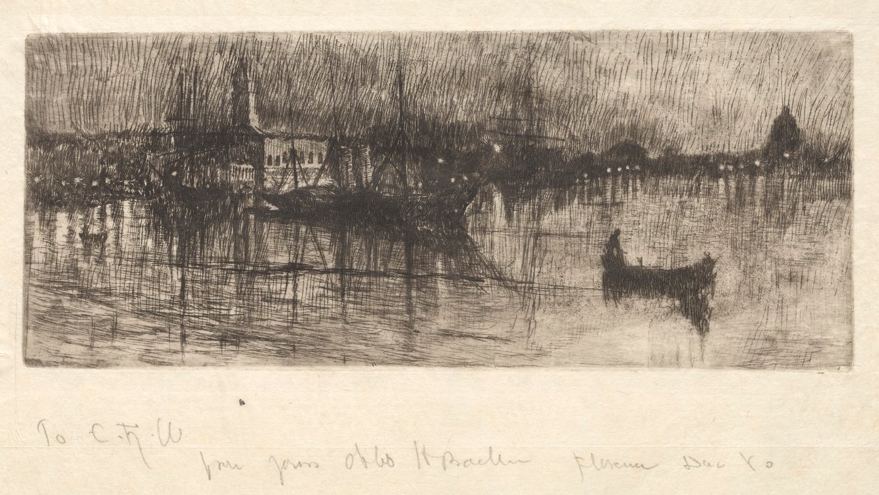 Notte piovosa, Venezia, 1880 da Otto H. Bacher
