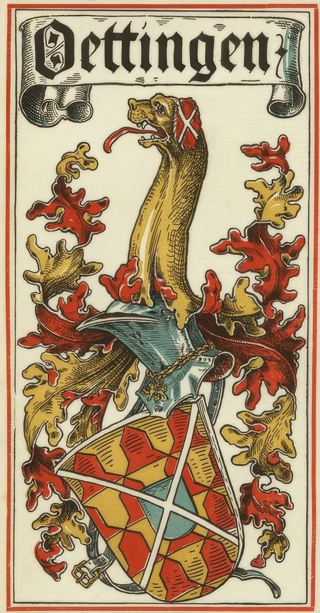 Gli stemmi delle case principesche tedesche: Öttingen da Otto Hupp