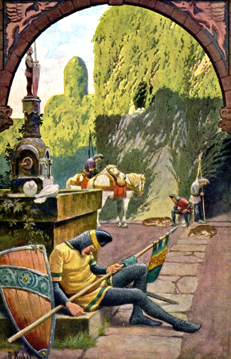 Il castello della Bella Addormentata, c.1900 da Otto Kubel