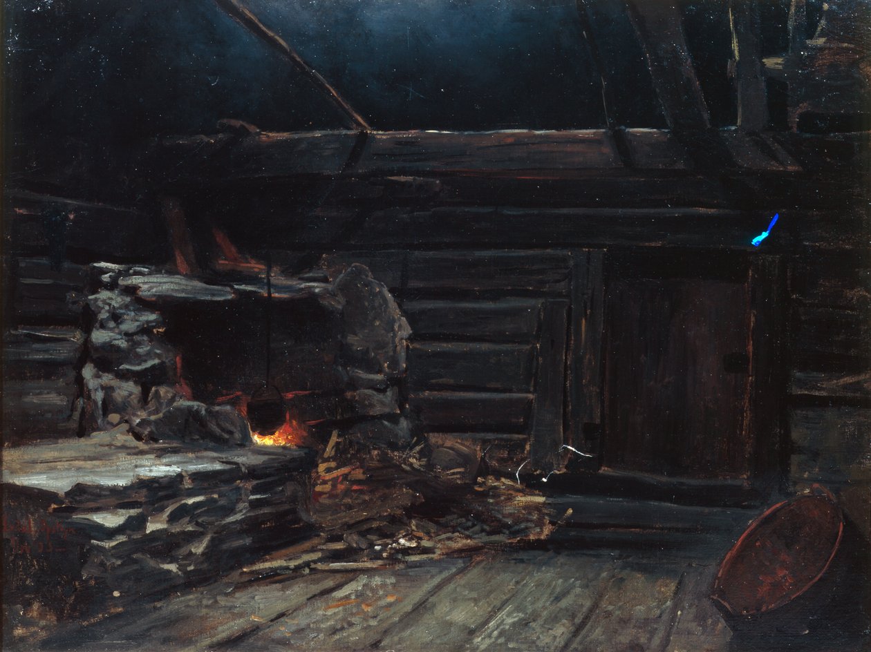 Røkovnstue, oppstryn da Otto Ludvig Sinding