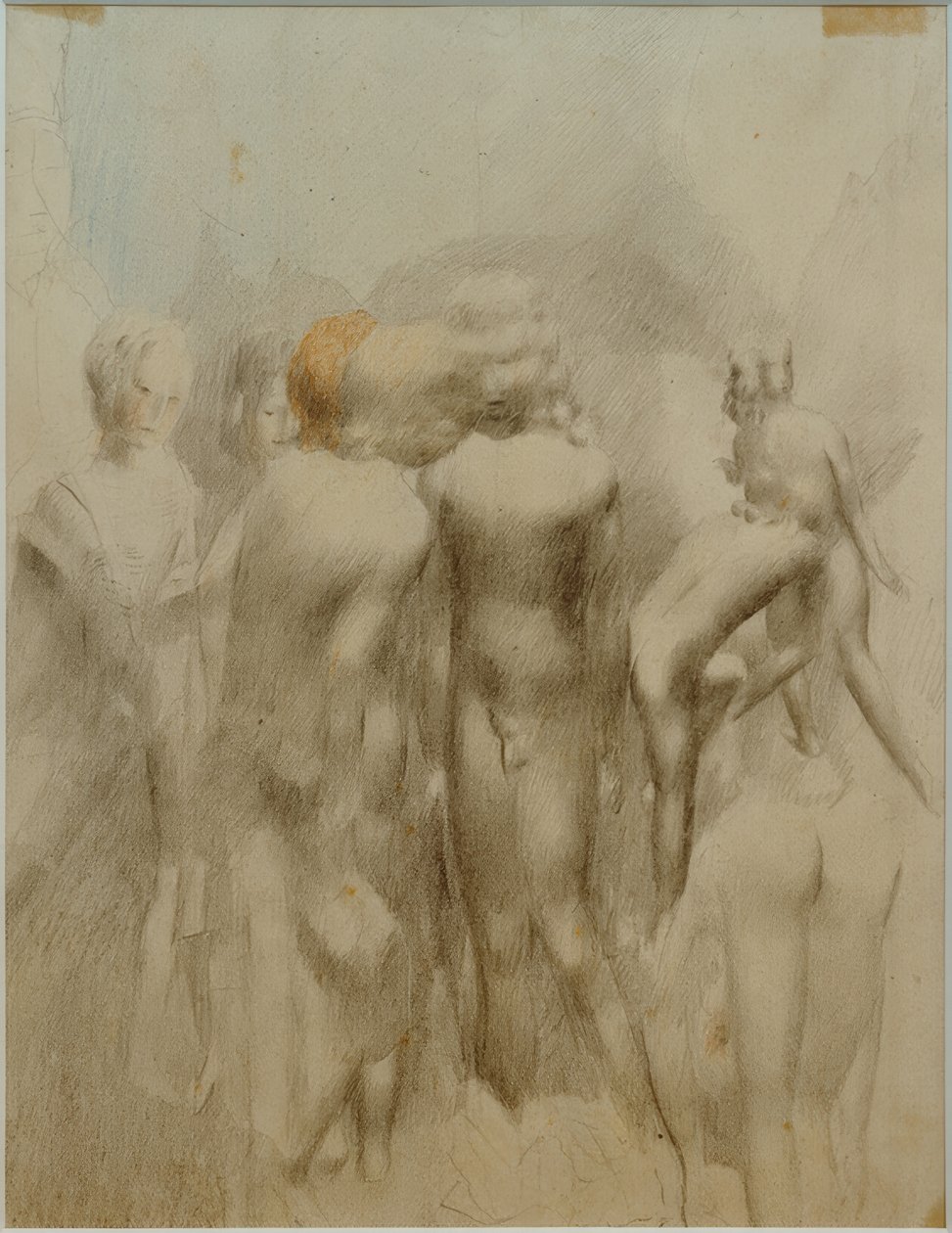 Gruppo di ragazzi nudi all