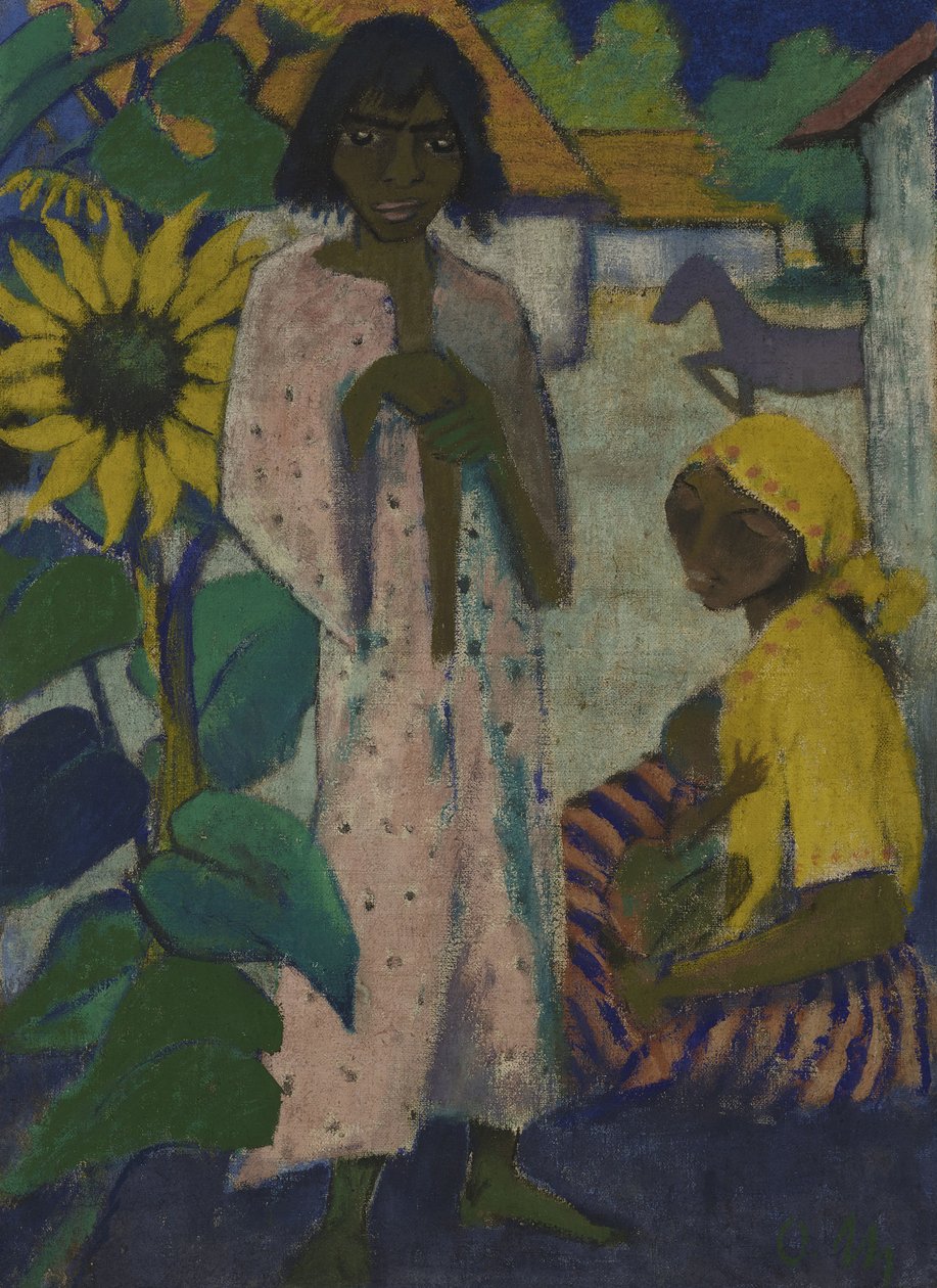 Zingari con girasoli, 1927 da Otto Mueller