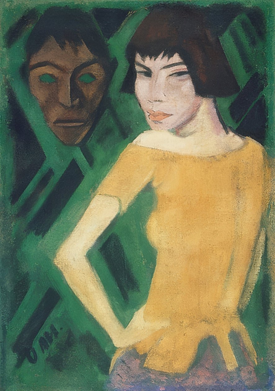 Maschka con maschera, 1919/21 da Otto Mueller