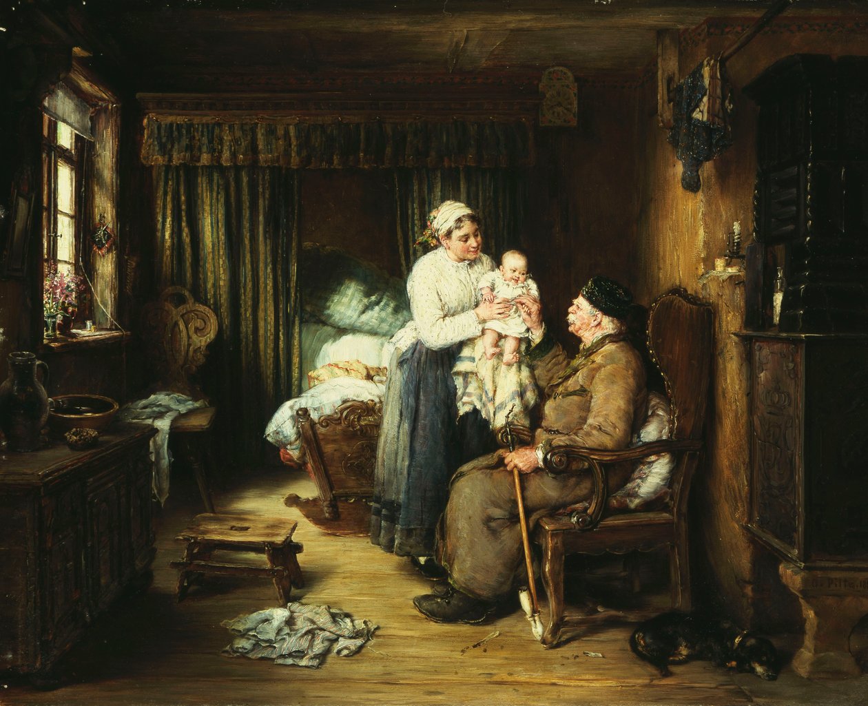 La visita del nonno, 1889 da Otto Piltz