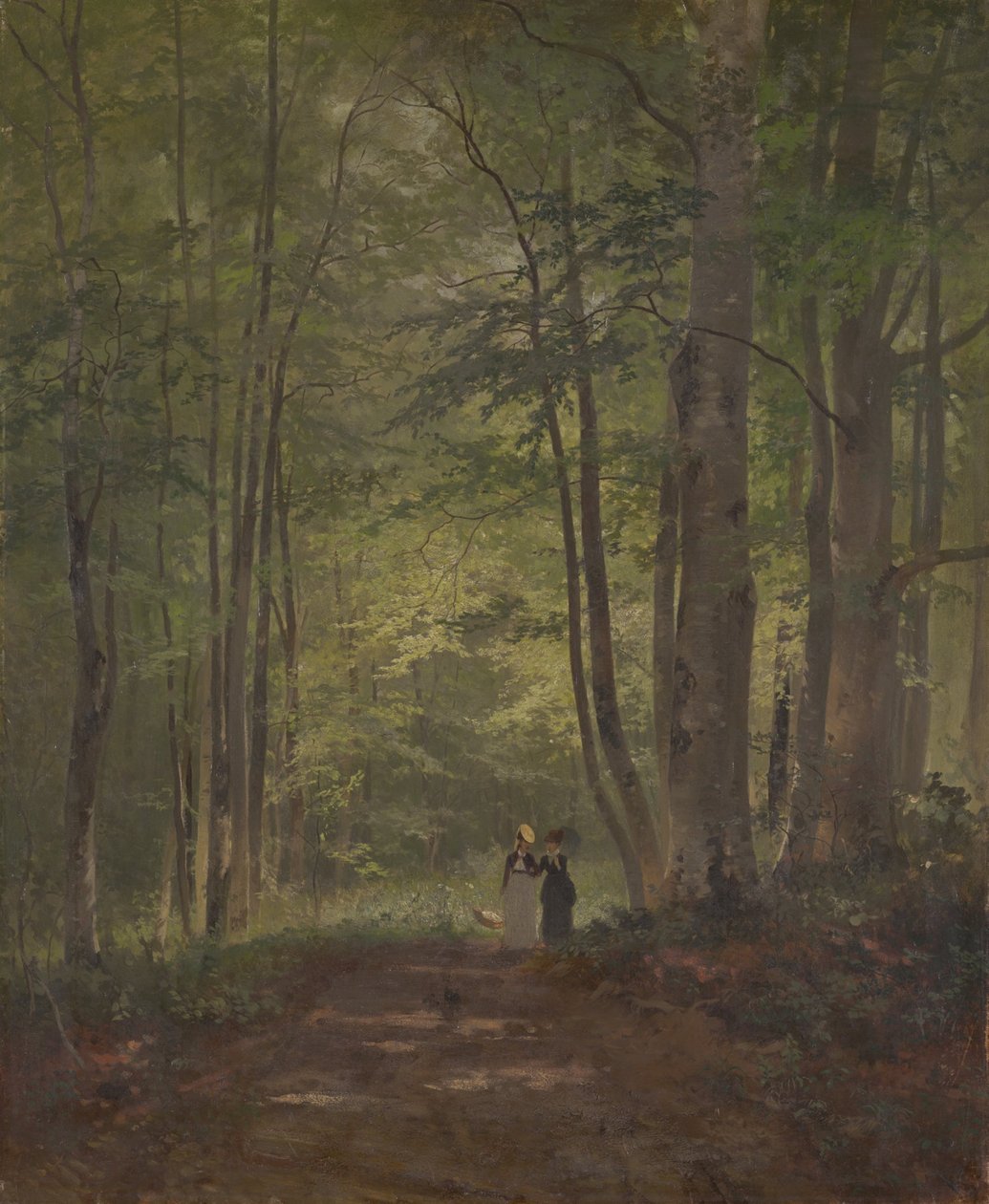 Interno del bosco con figure da Otto Seitz