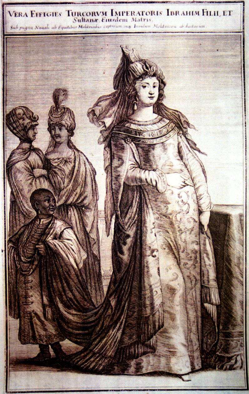 Kosem Sultan con servitori, 1647 da Ottoman School