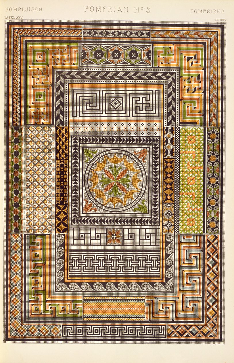 Ornamento pompeiano da Ch V, Tavola XXV di 