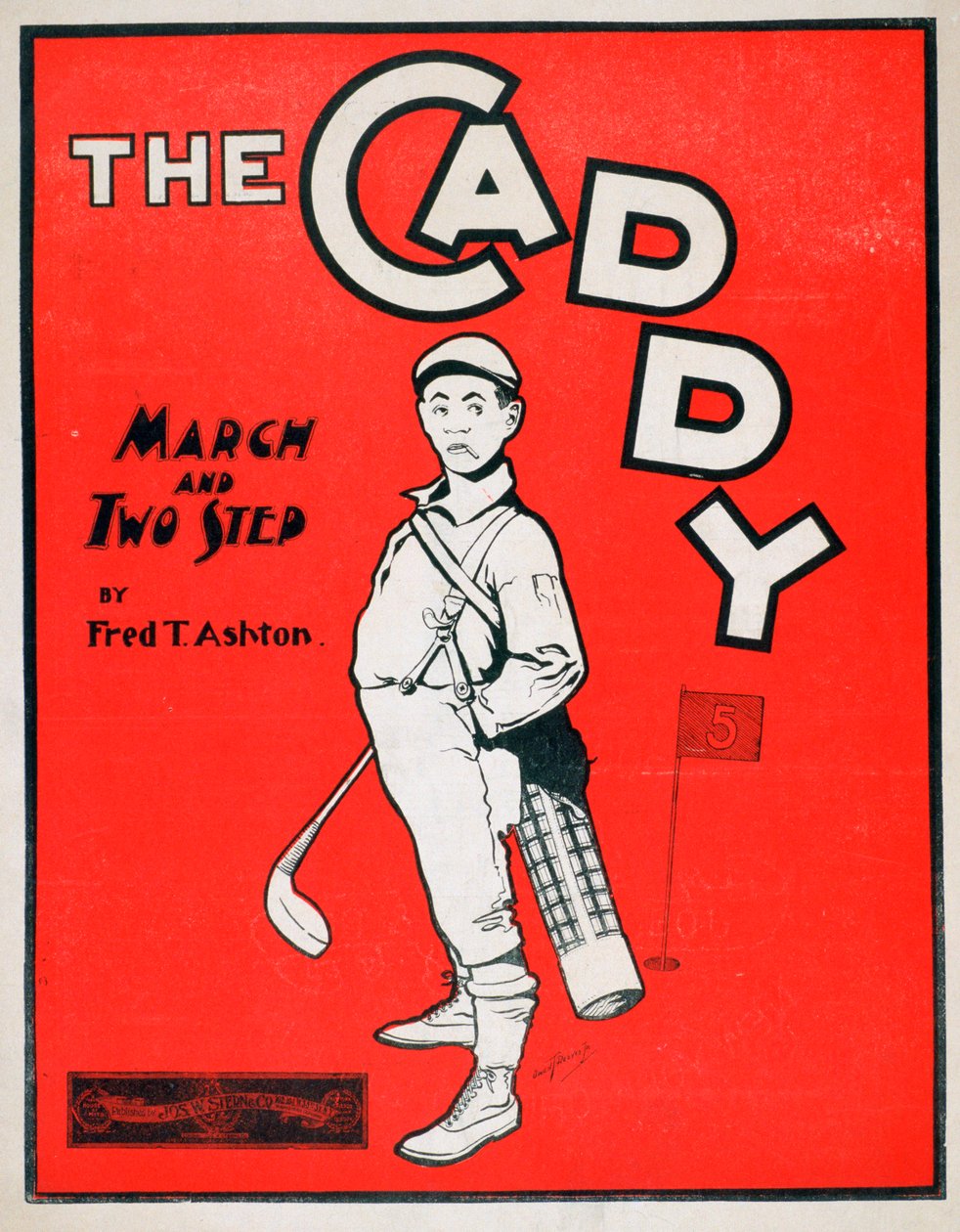 Il caddy, copertina di spartito musicale, 1900 da Owen T Reeves