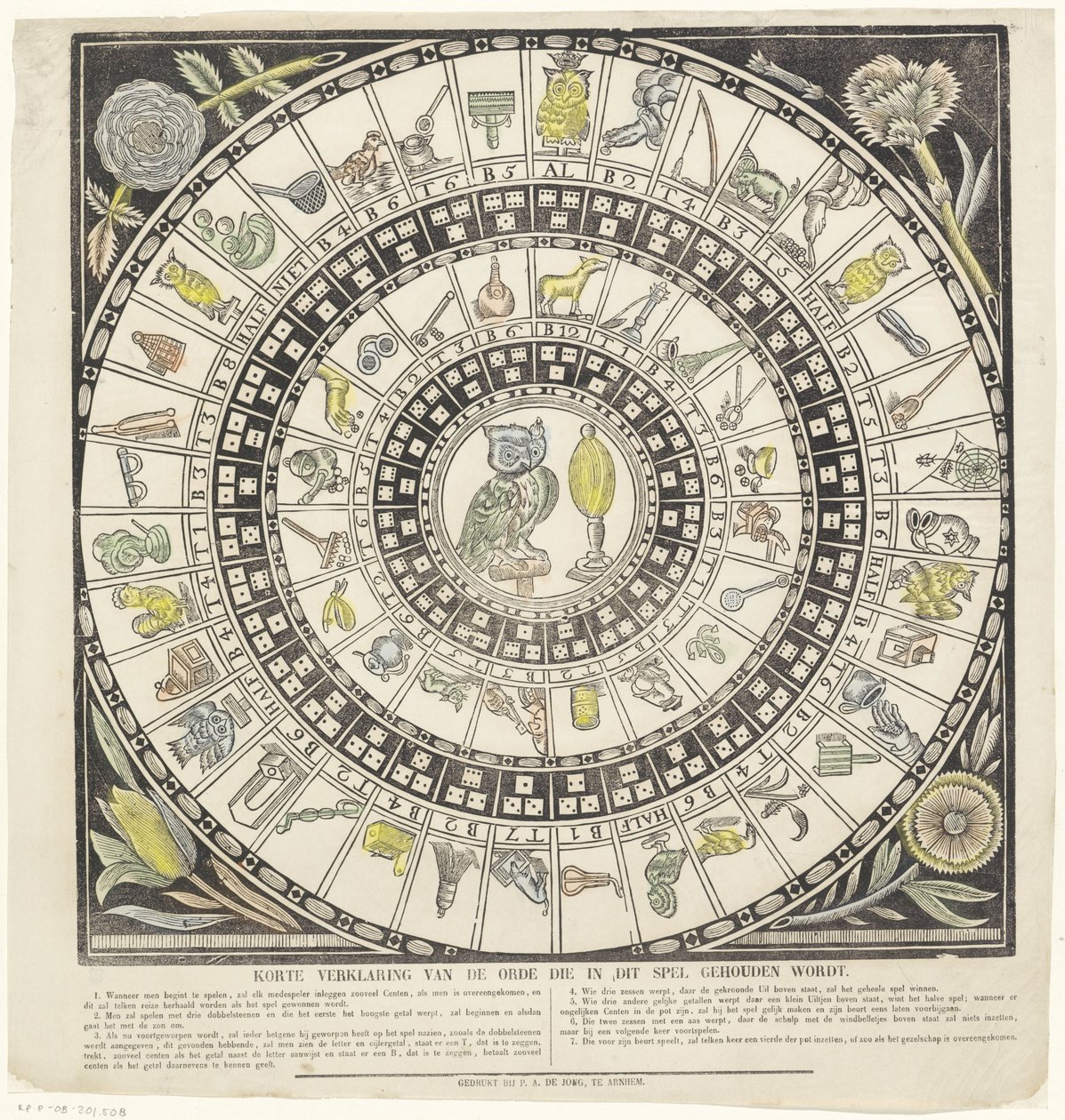 Gioco dei gufi da P.A. de Jong