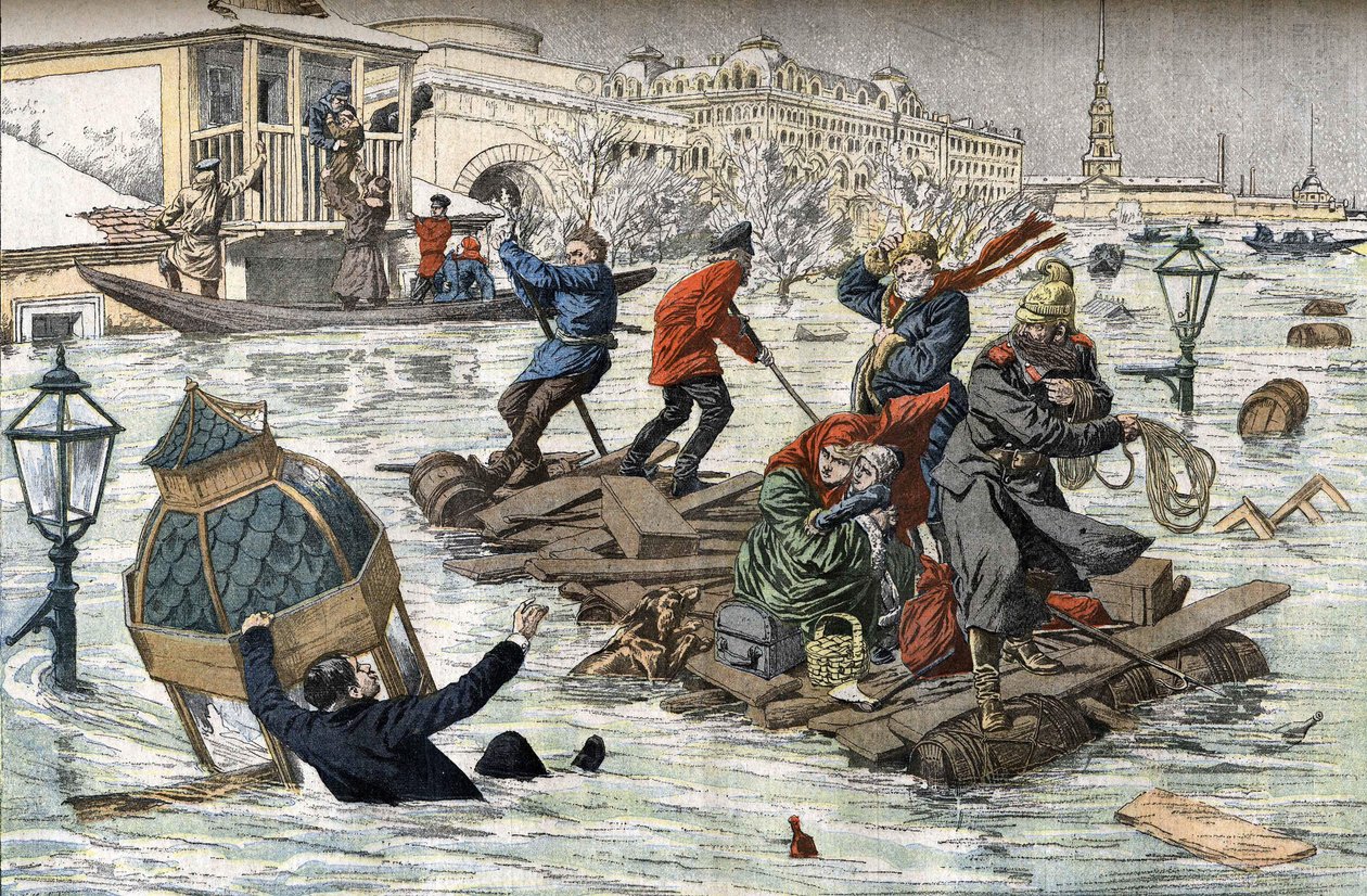 Inondazioni a San Pietroburgo nel 1903 da P.H.G.V. Michel