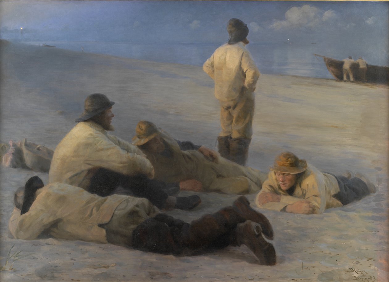 Pescatori sulla spiaggia di Skagen da Peder Severin Krøyer
