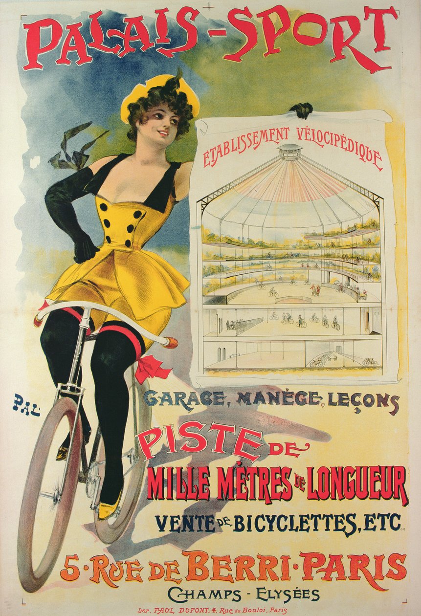 Poster pubblicitario per il Palais-Sport a Parigi, c.1895 da Pal
