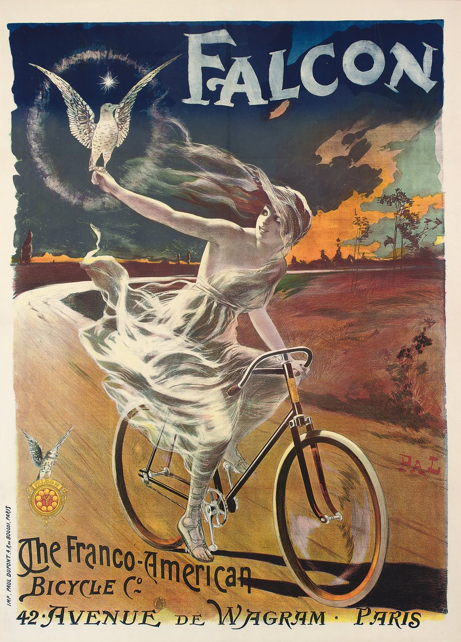 Poster pubblicitario per biciclette Falcon, c.1894 da Pal