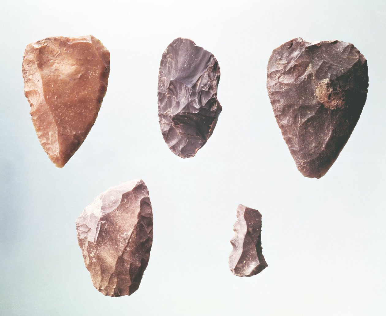 Strumenti di pietra preistorici, dalla Grotta de Placard, 80000-35000 a.C. da Paleolithic
