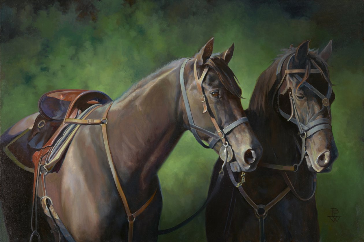 Partner silenziosi, 2011 (olio su tela) da Pamela Patrick White