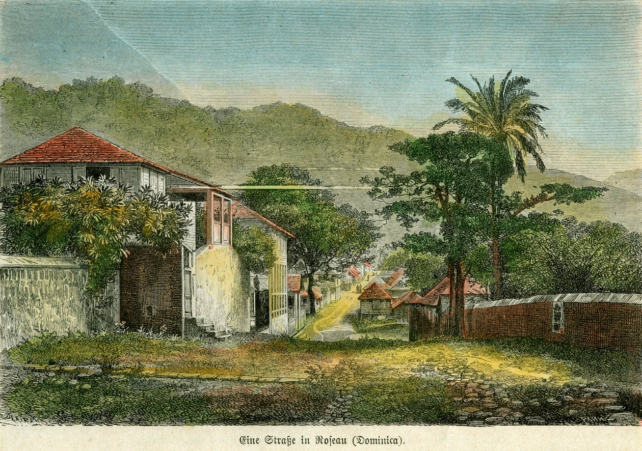 Una strada a Roseau, Dominica da Pann