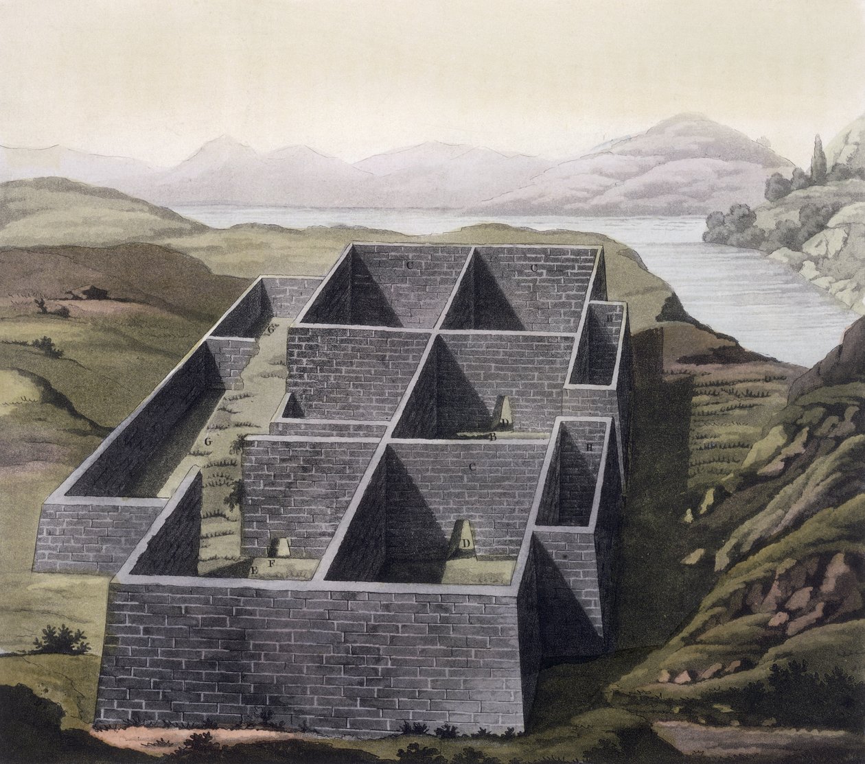 Rovine di un palazzo Inca a Callo, Perù, da 