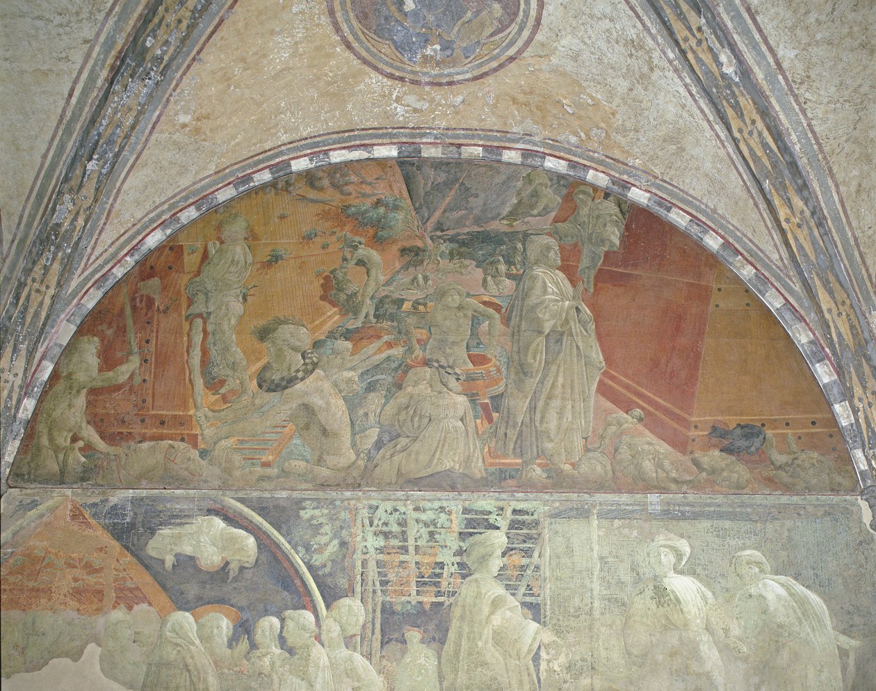 Diluvio e acque che si ritirano, Chiostro Verde, 1447-48 da Paolo Uccello