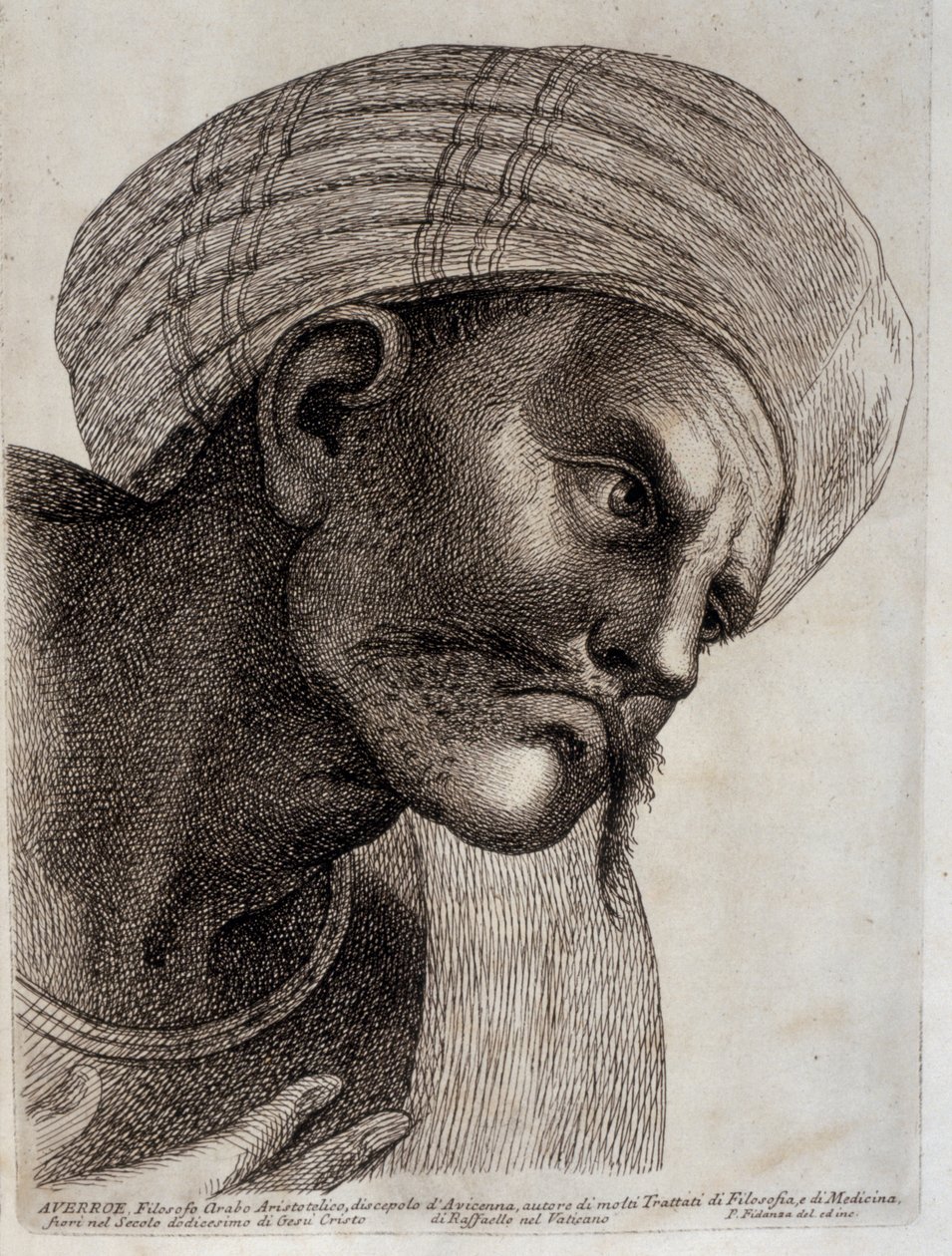 AVERROES. 1757-1760 (incisione) da Paolo Fidanza