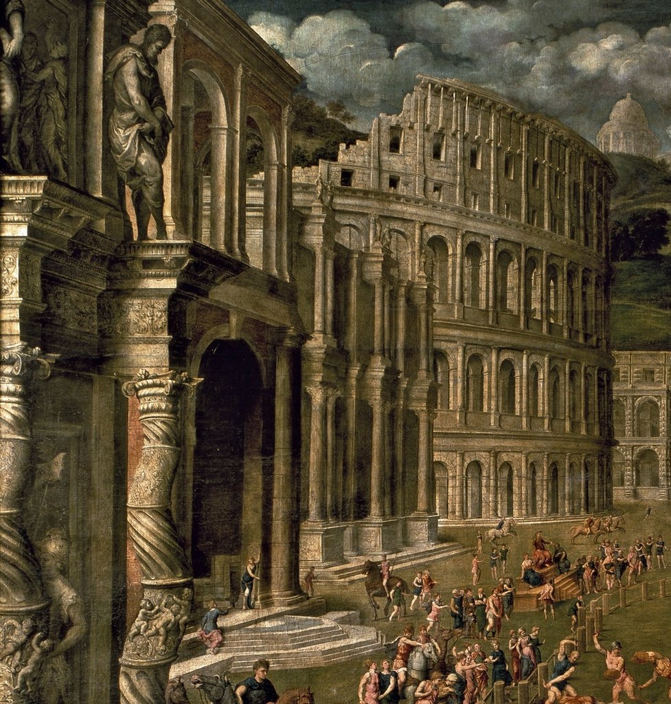 Combattimento di gladiatori (dettaglio 1) da Paris Bordone