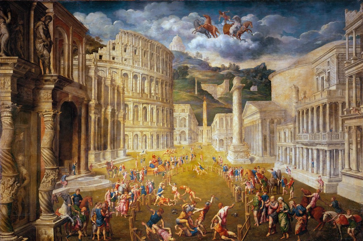 Gladiatori combattenti, c. 1560 da Paris Bordone