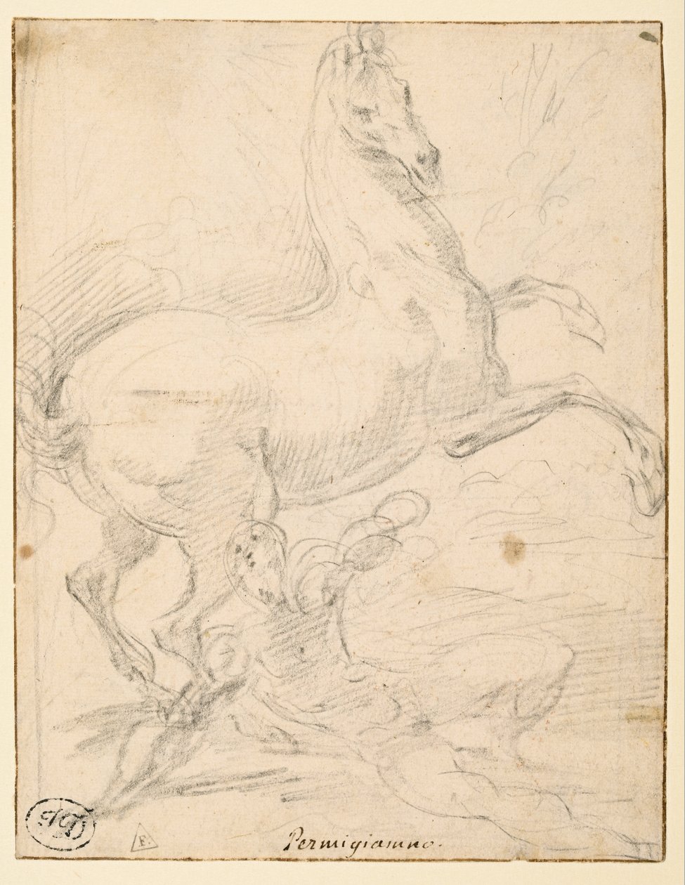 Conversione di San Paolo (recto) da Parmigianino