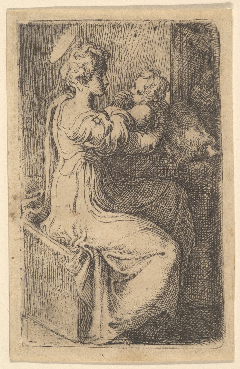Madonna con bambino da Parmigianino
