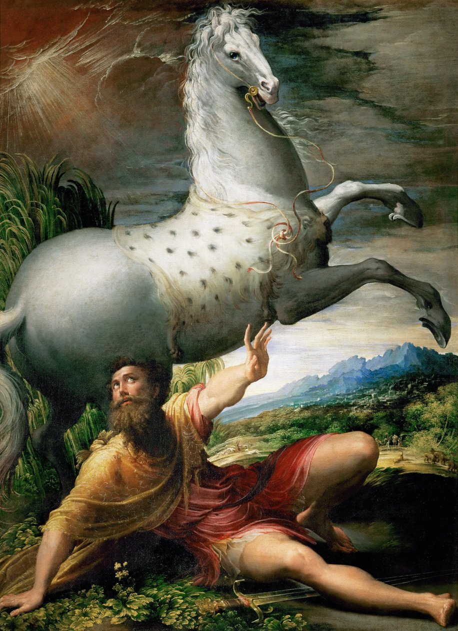 La conversione di San Paolo, ca 1528 da Parmigianino