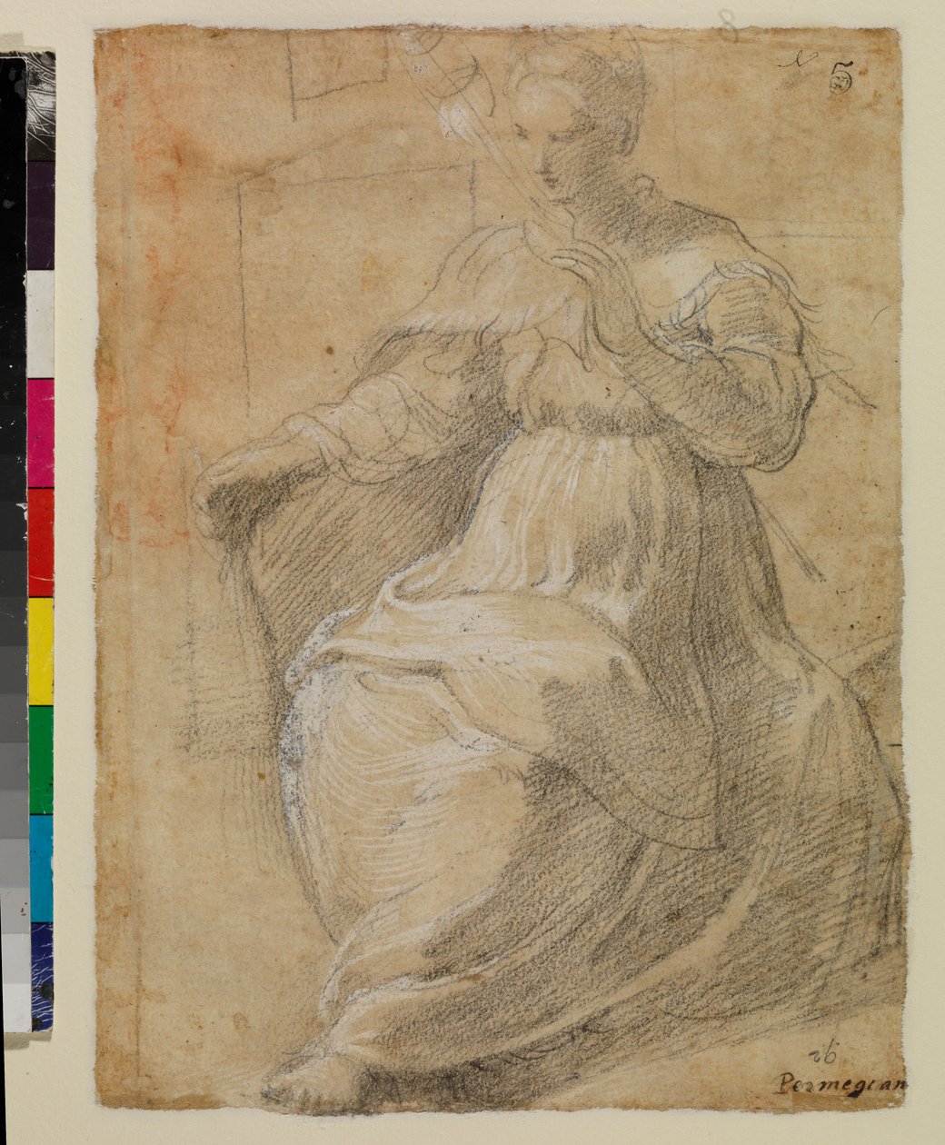 Donna con un fuso da Parmigianino