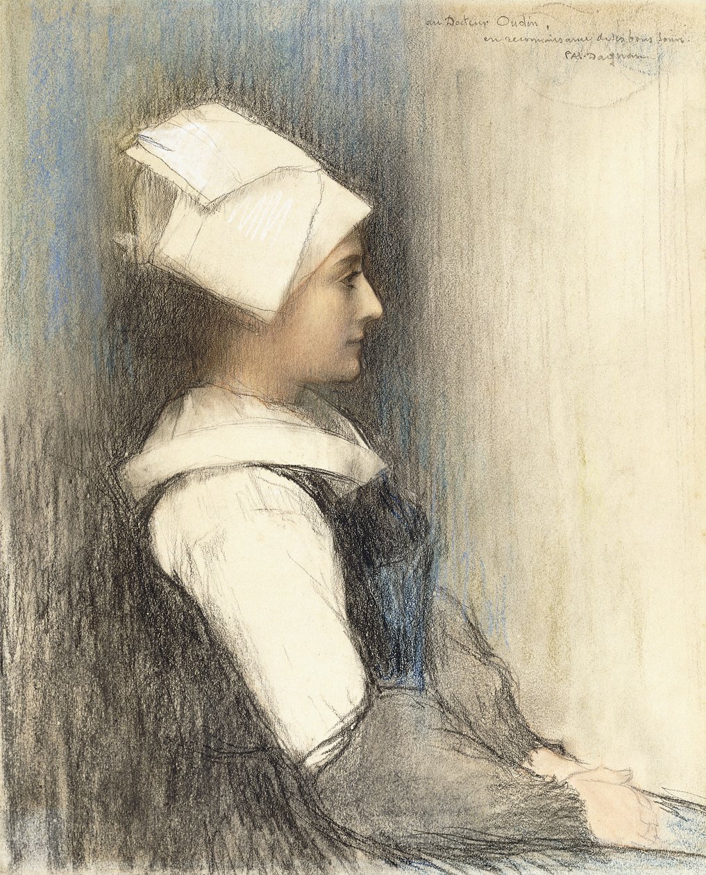 Una ragazza bretone da Pascal Adolphe Jean Dagnan Bouveret