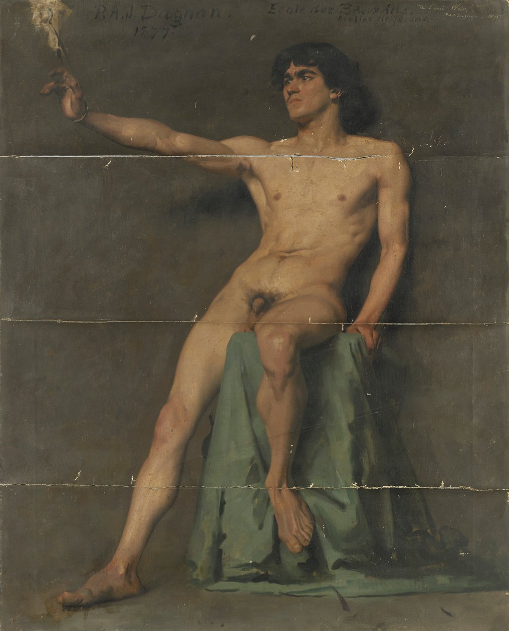 Studio di nudo maschile da Pascal Adolphe Jean Dagnan Bouveret