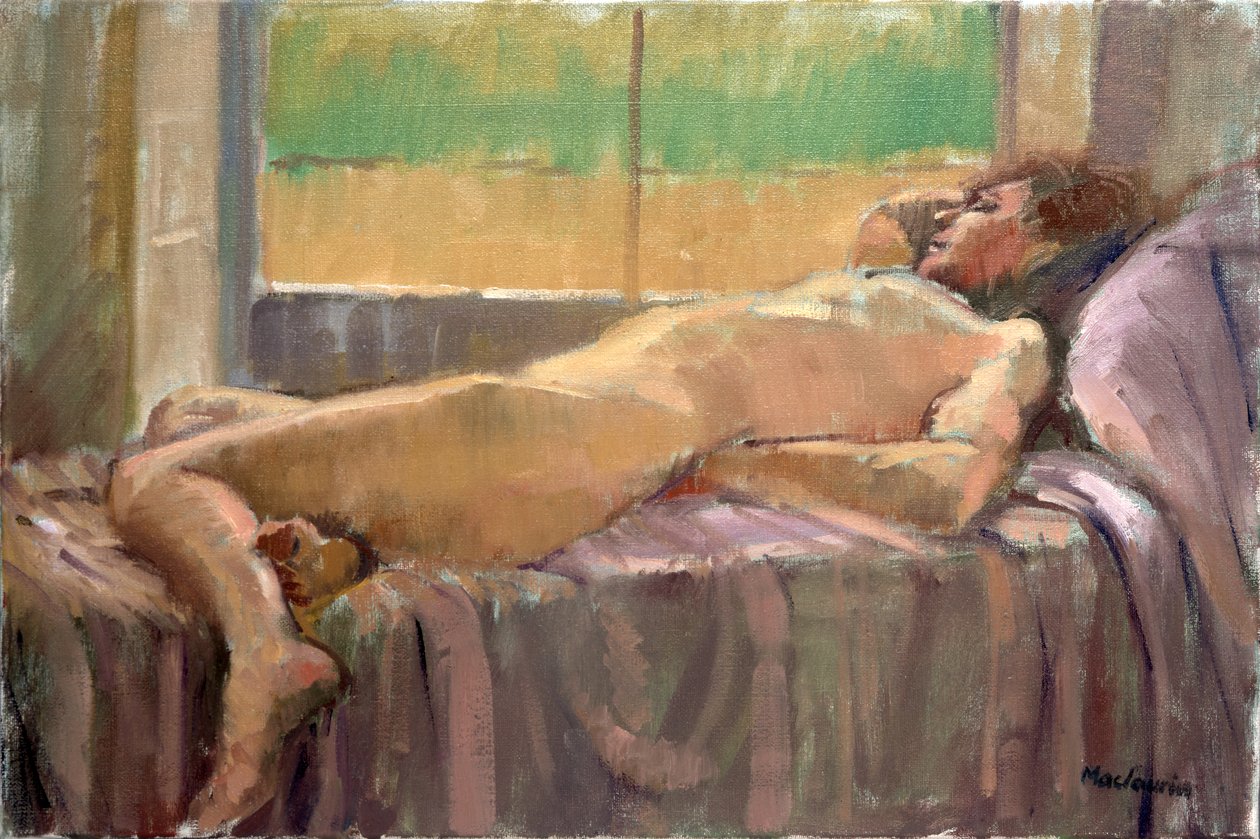 Nudo sdraiato (olio su tela) da Pat Maclaurin