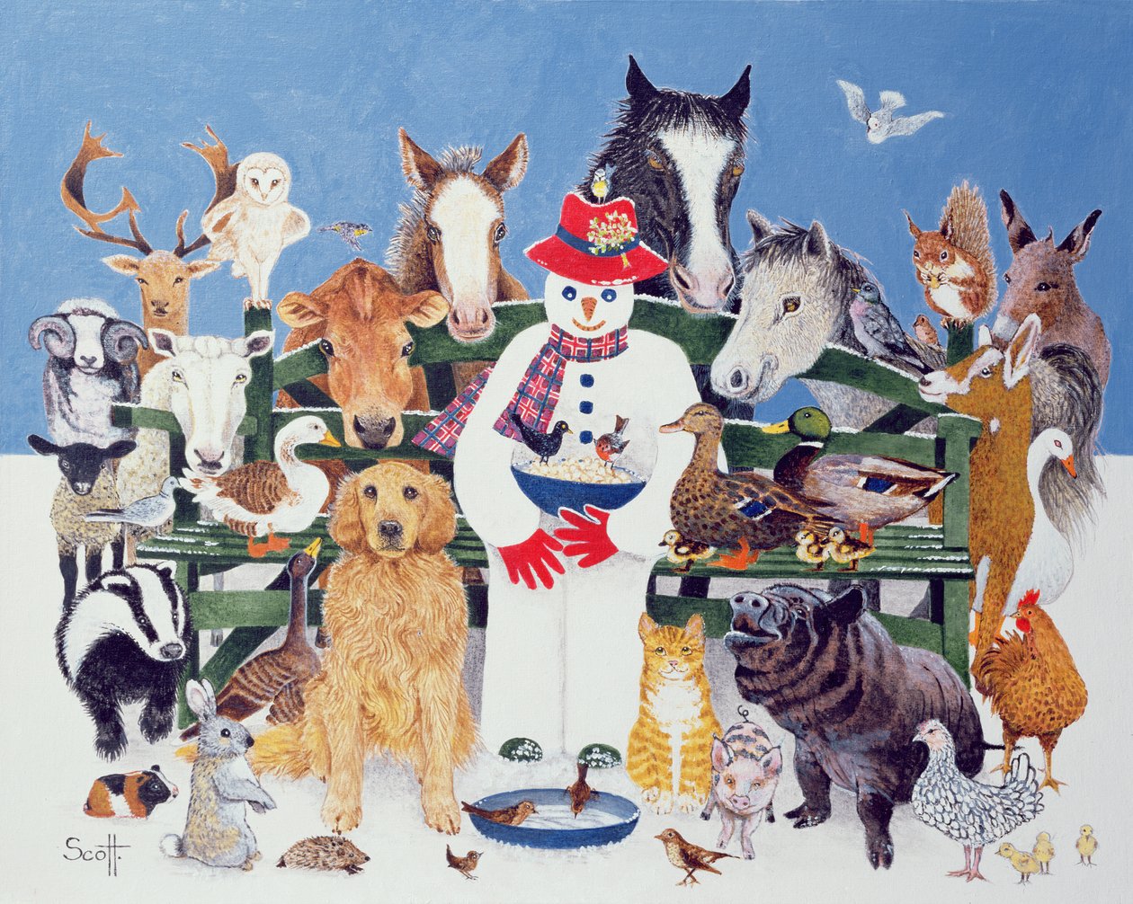 Caring (olio su tela) da Pat Scott
