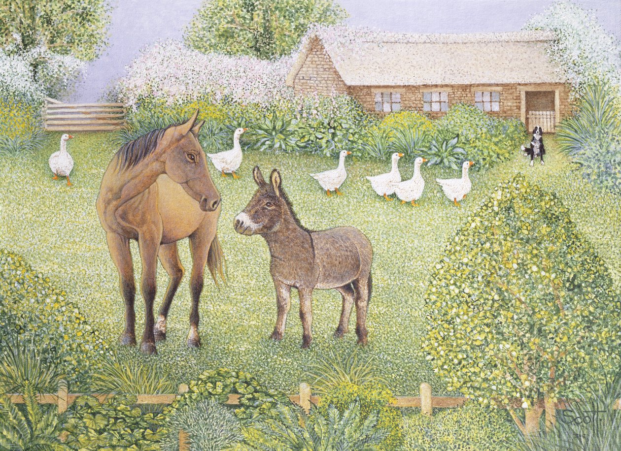 Compagni (olio su tela) da Pat Scott
