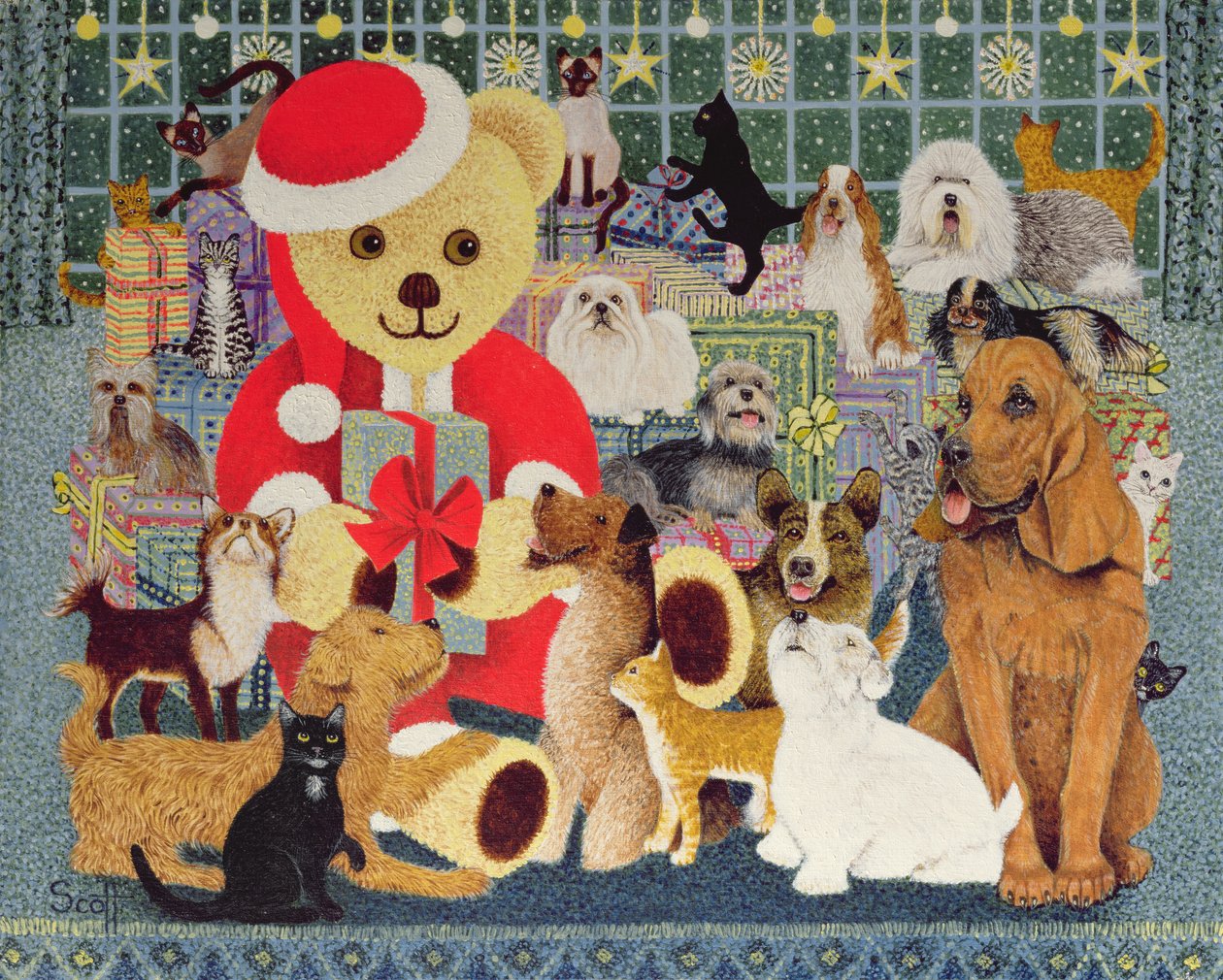 Buon Natale (olio su tela) da Pat Scott