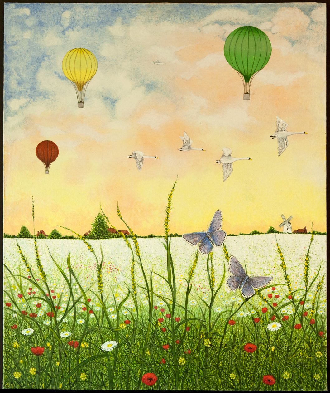 High Flyers, 2011 (acrilico su calico) da Pat Scott