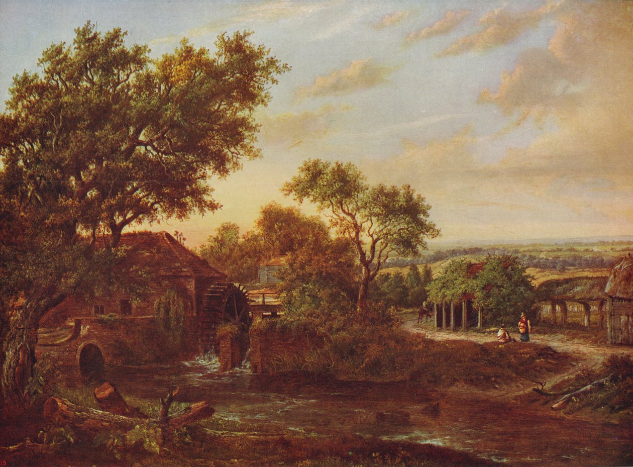 Il mulino ad acqua, Carshalton, 1830, c. 1915 da Patrick Nasmyth