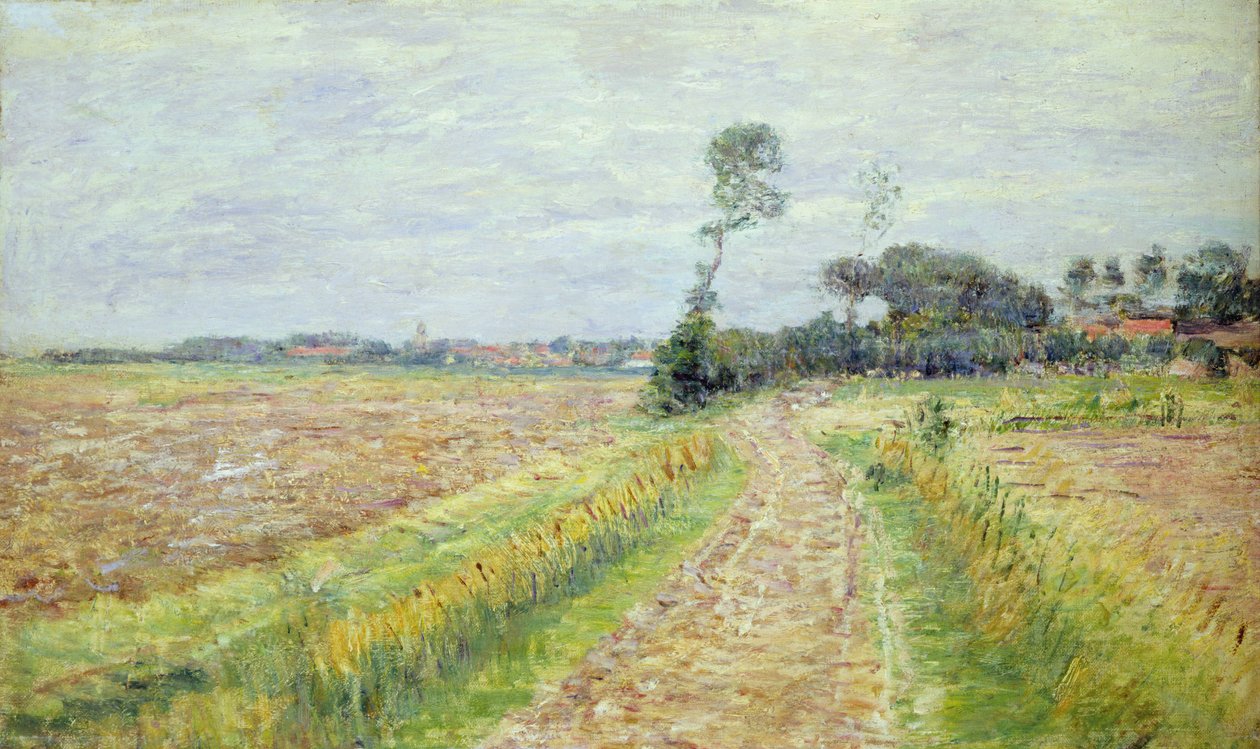 Olanda, paesaggio con campi mietuti, 1890 da Paul Baum