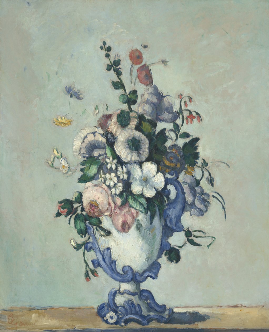 Fiori in un vaso rococò, c.1876 da Paul Cézanne